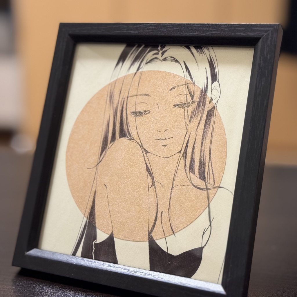 原画　ミニ色紙 フレーム付