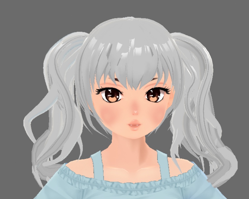 [Vroid] Ponytail Hair base - 長い髪\ヘア