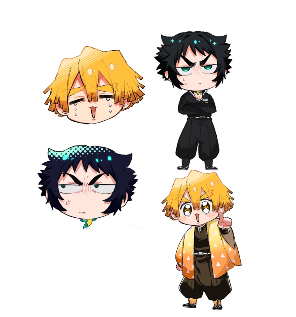 シールセット 獪岳・善逸