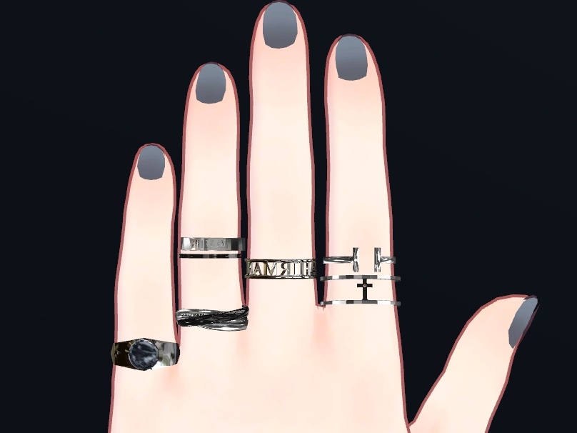 simple ringsあひるまーに