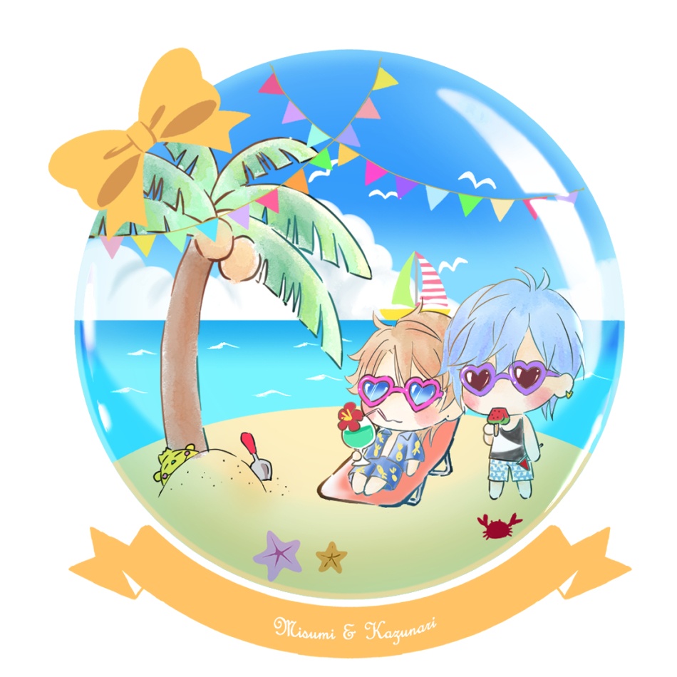 A3! 三角&一成スノードーム風アクリルキーホルダー