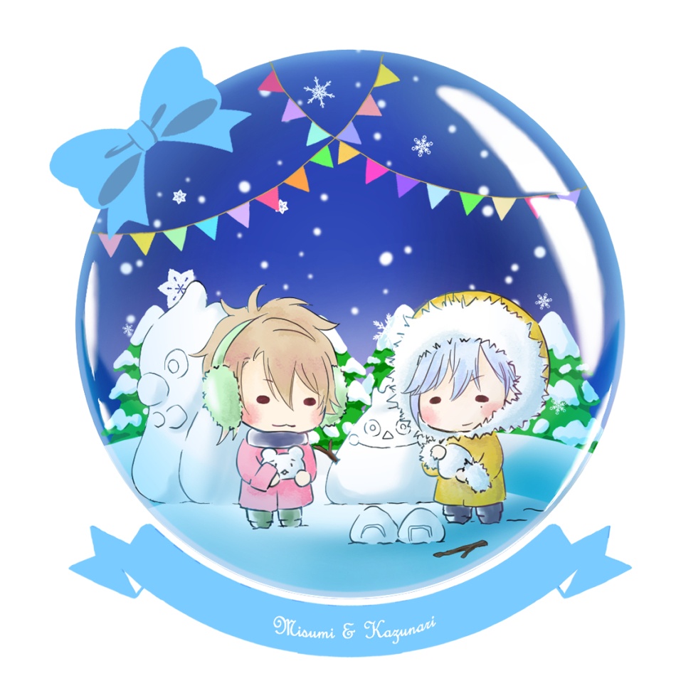 A3! 三角&一成スノードーム風アクリルキーホルダー