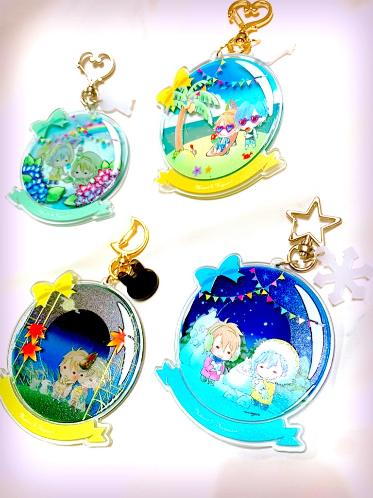 A3! 三角&一成スノードーム風アクリルキーホルダー