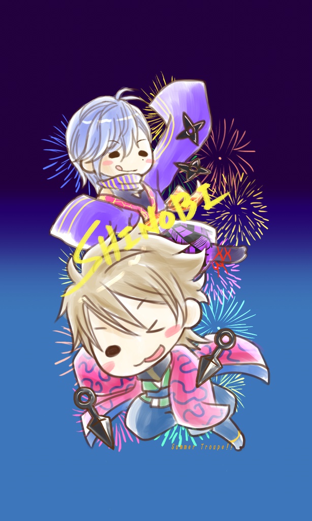 A3!　SHI★NO★BI珍道中　アクリルドミノストラップ