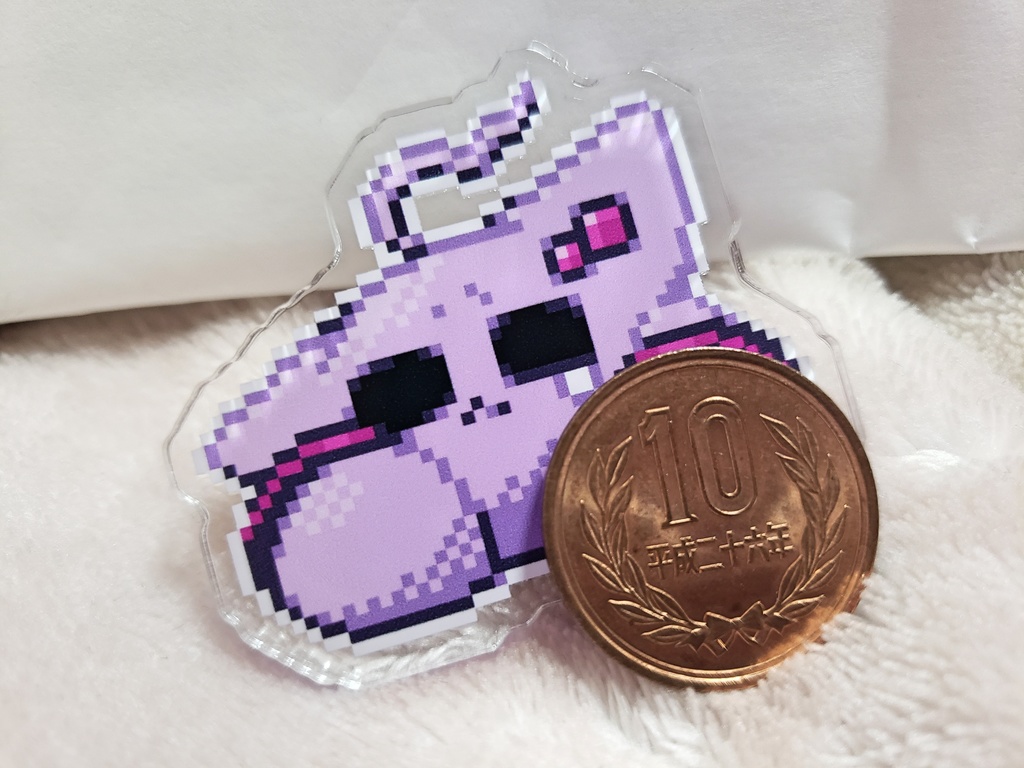 みゅかりさんアクリルバッジ(ドット絵)