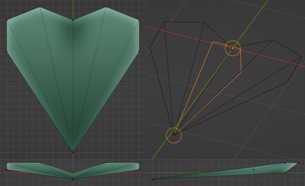 【無料】超ローポリ!向日葵の葉っぱ