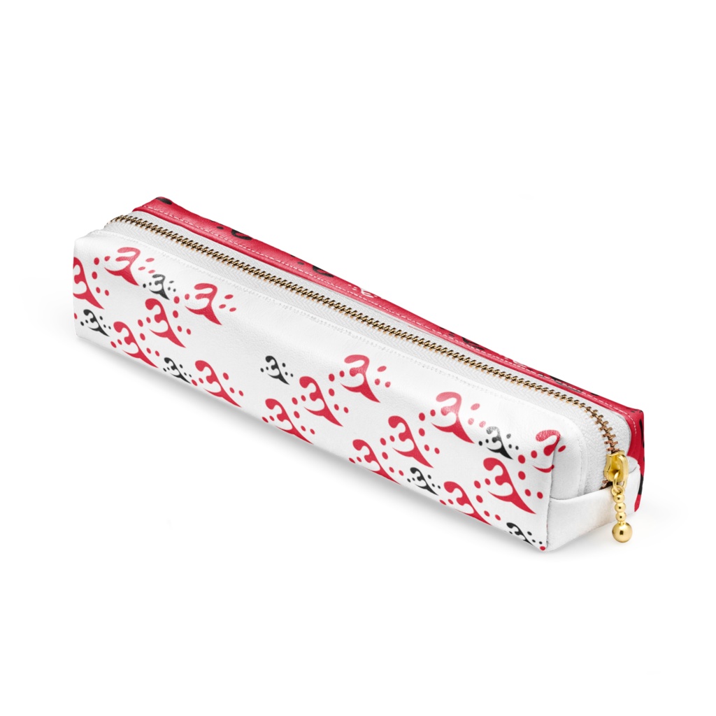 【猩々緋】二頭立浪 斎藤道三 ペンケース(ホワイト)