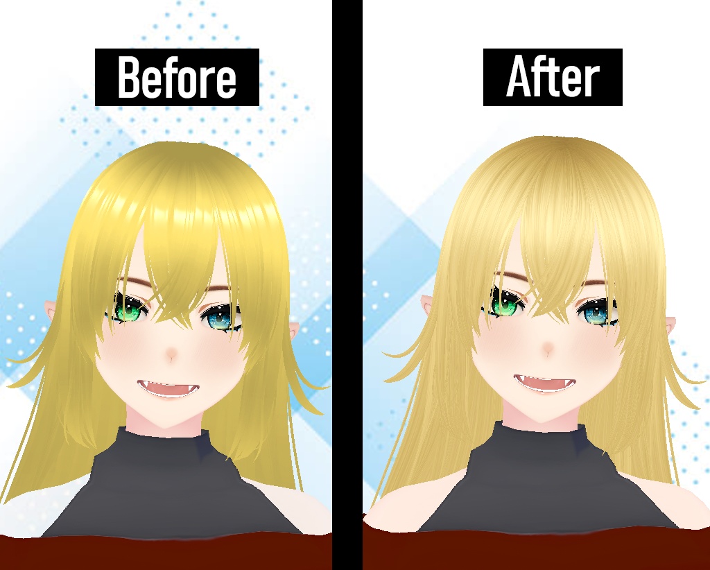 【VRoid】髪・ヘアテクスチャ計11色 Hair textures for VRoid