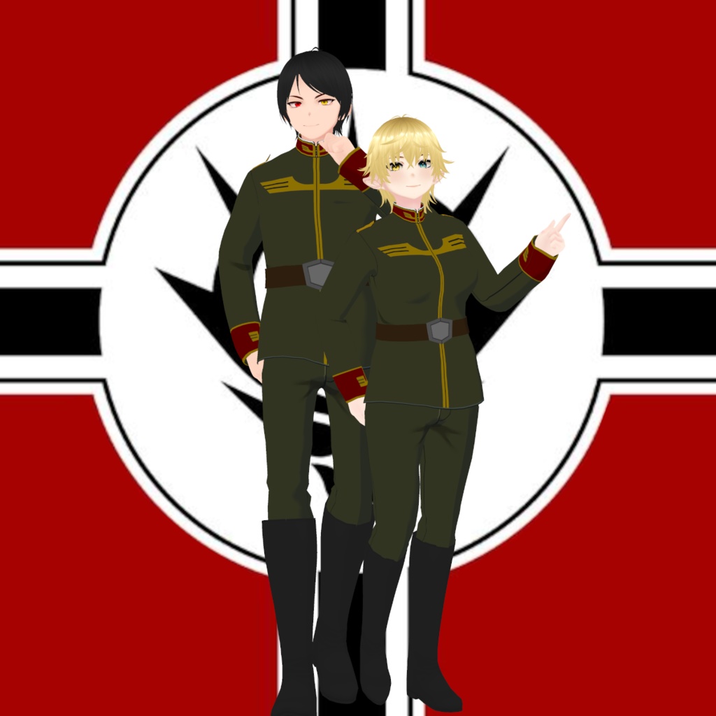 【ガンダム】Vroid用ジオン公国軍士官服 Zeon officer uniform for Vroid