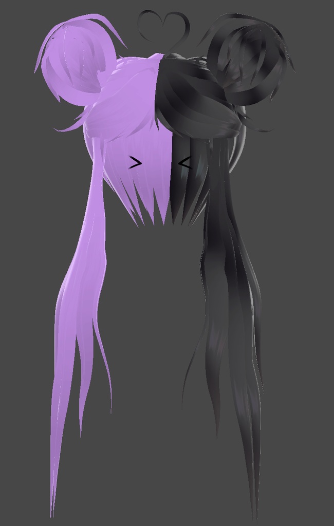 [Vroid] Long Space Buns Hair