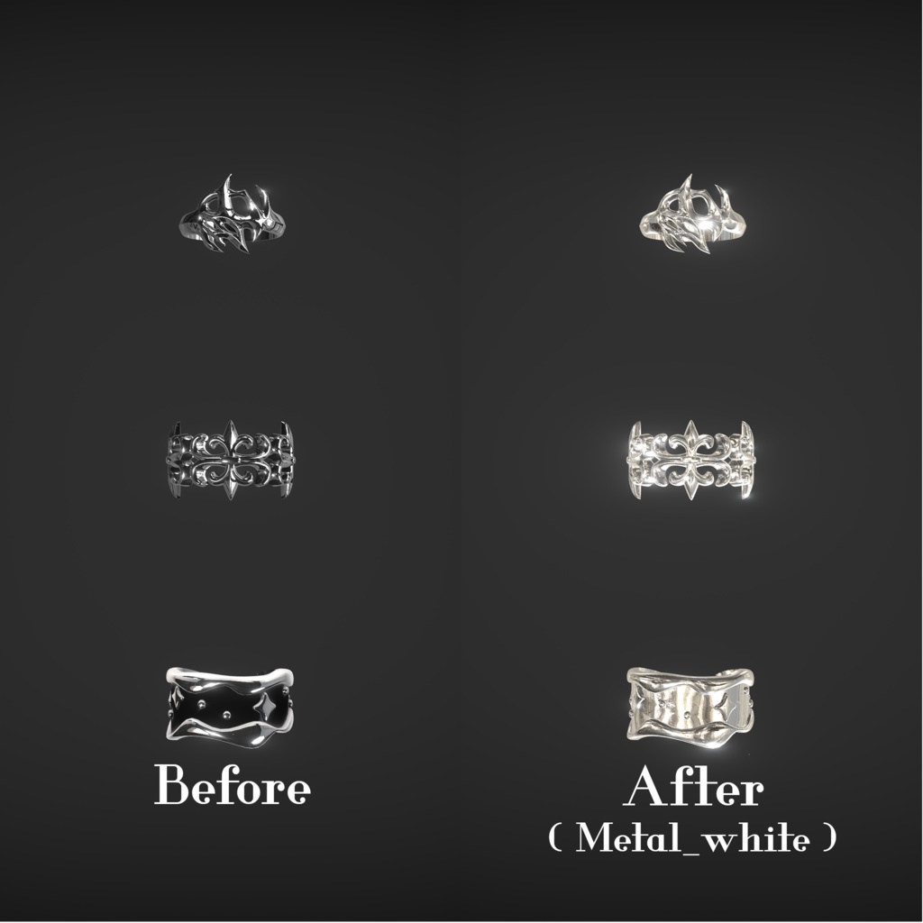 【lilToon】Scratched Metal material