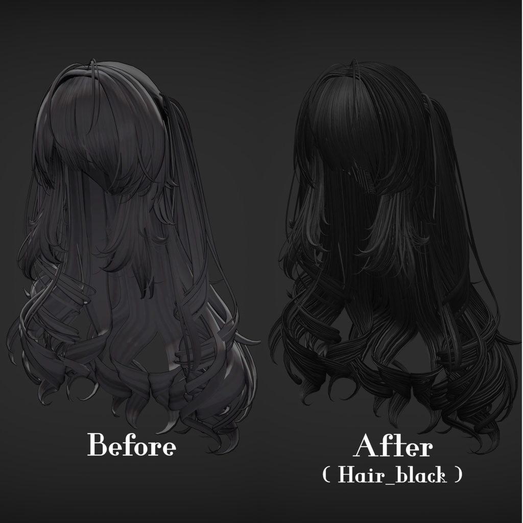 【lilToon】Realistic Hair material