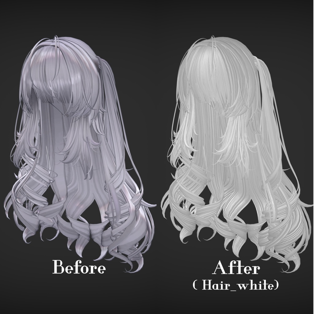 【lilToon】Realistic Hair material