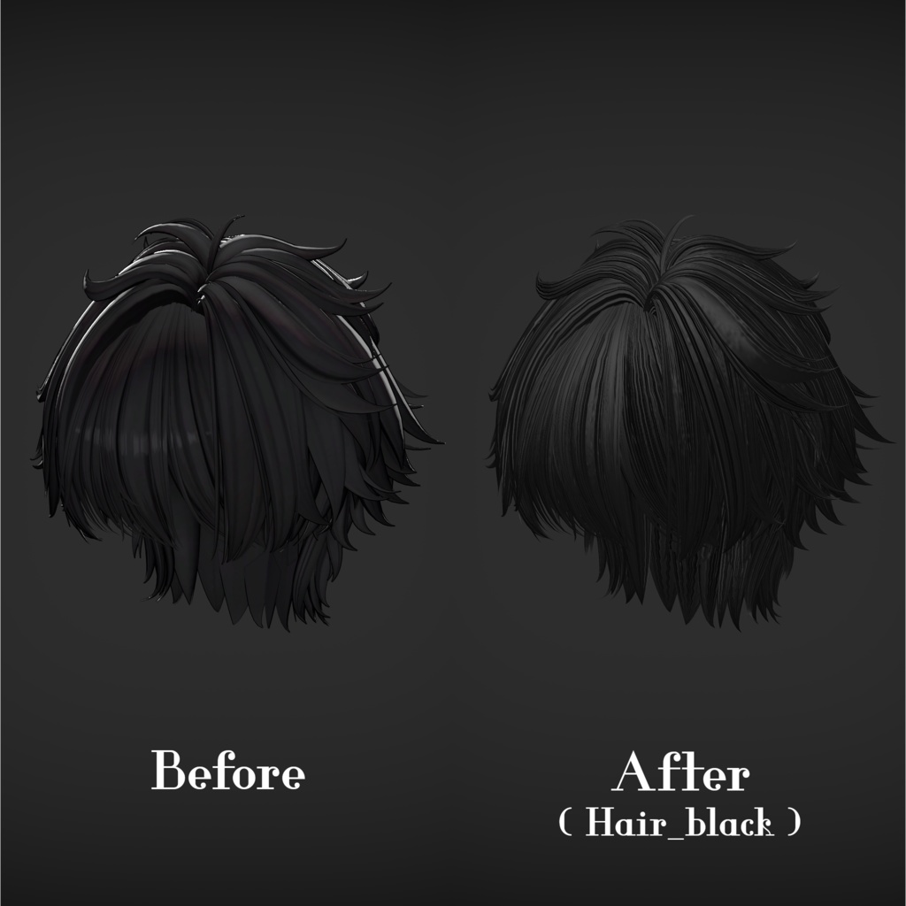 【lilToon】Realistic Hair material