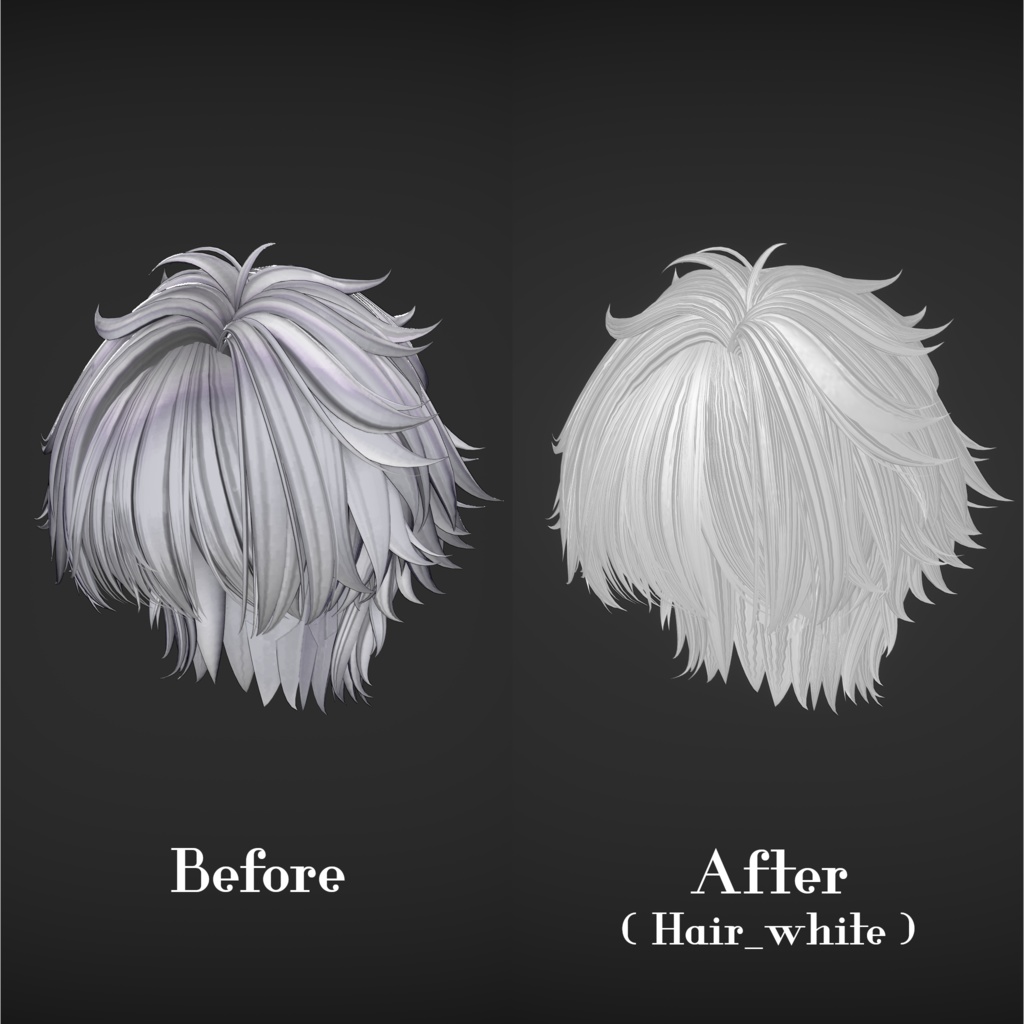 【lilToon】Realistic Hair material