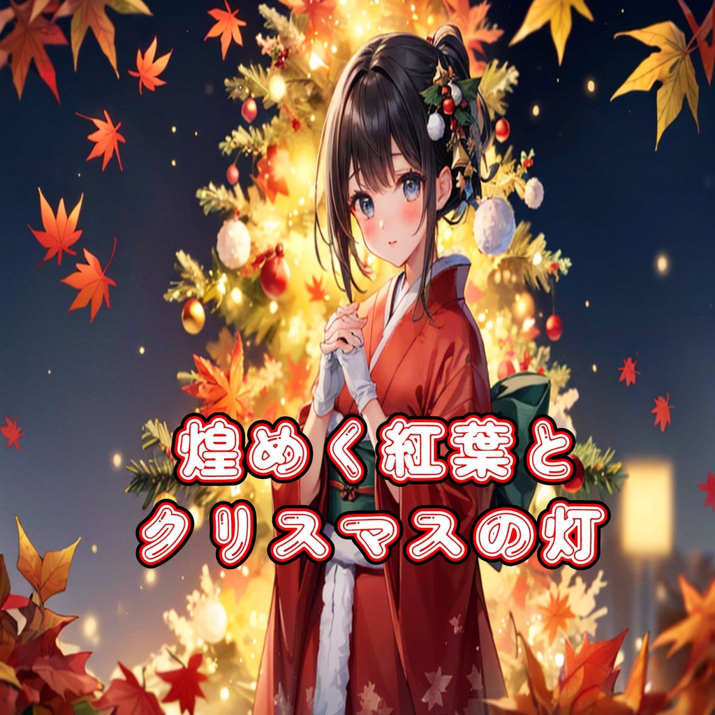 【フリーbgm】和×紅葉×Xmas🎄煌めく紅葉とクリスマスの灯