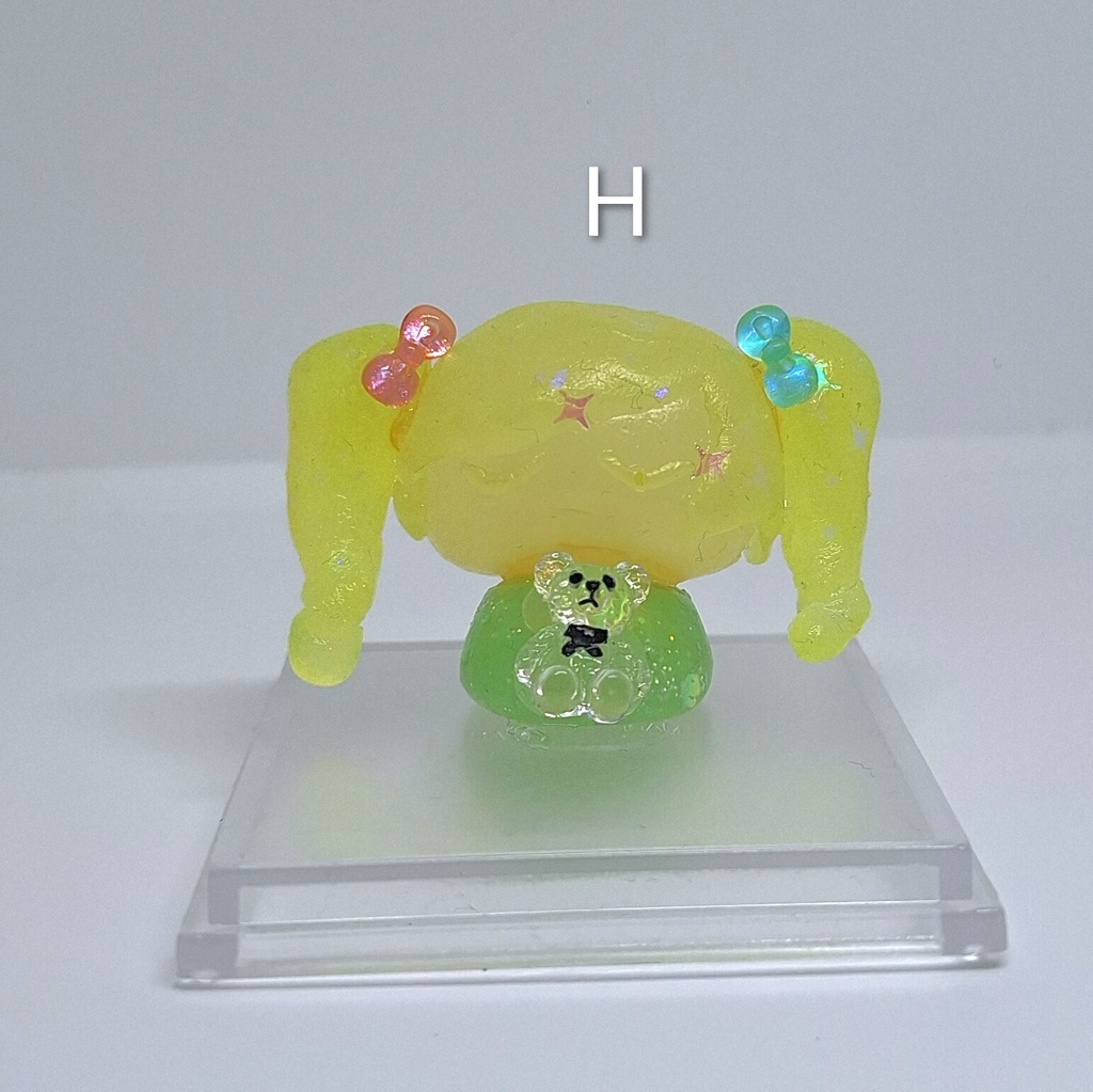 透明粘土ハーフスケルトンフィギュア