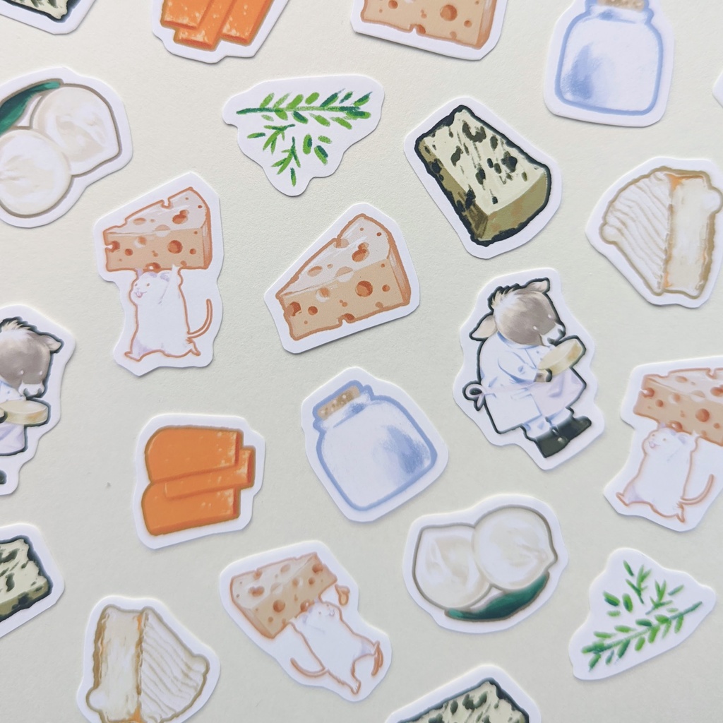 フレークシール「チーズ盛り合わせ」