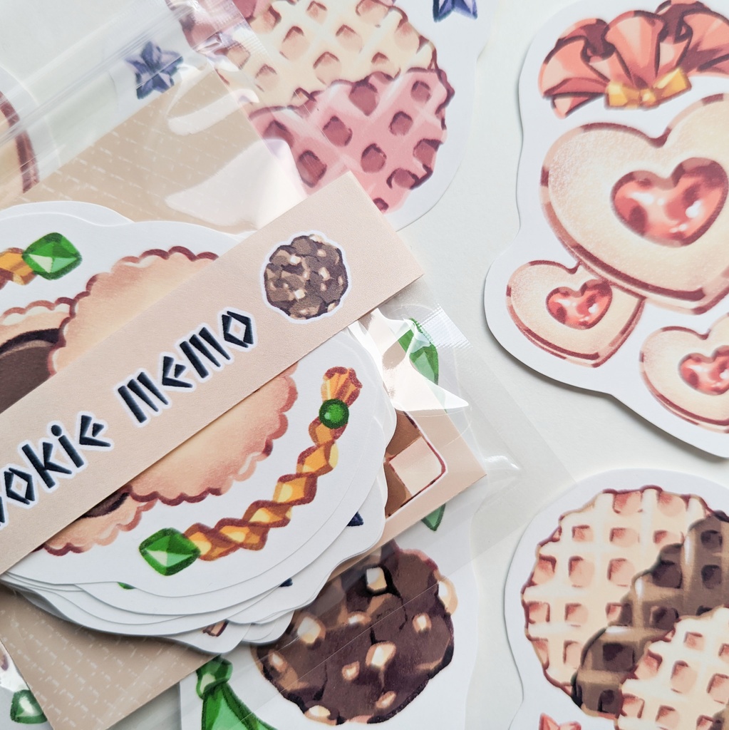 ダイカットメモ「クッキー詰め合わせ」