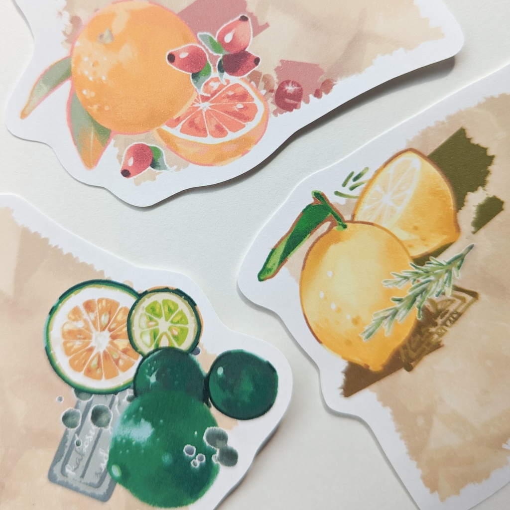 ダイカットメモ「柑橘mix」