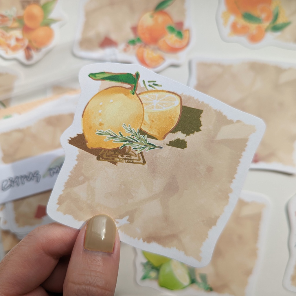 ダイカットメモ「柑橘mix」