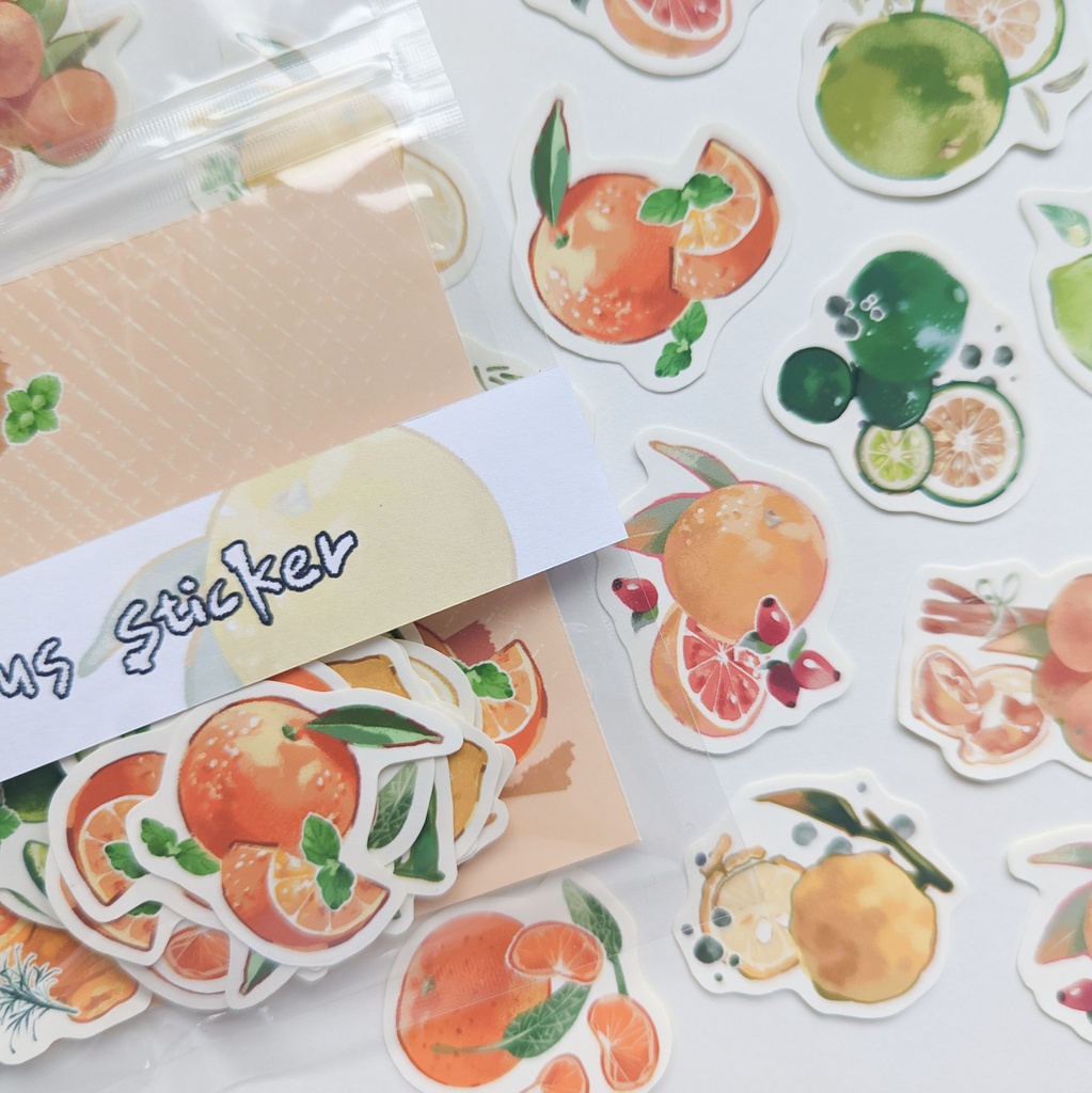 フレークシール「柑橘mix」