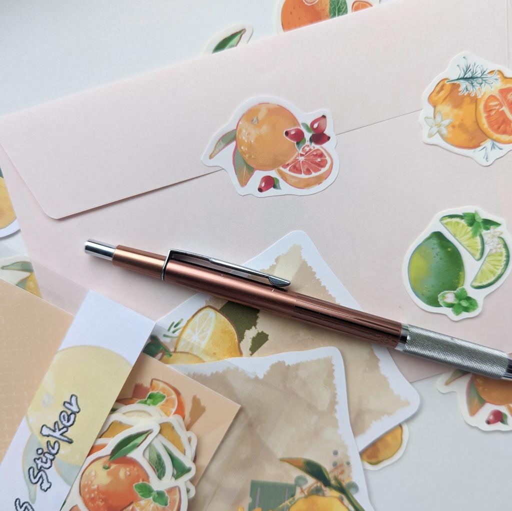 フレークシール「柑橘mix」