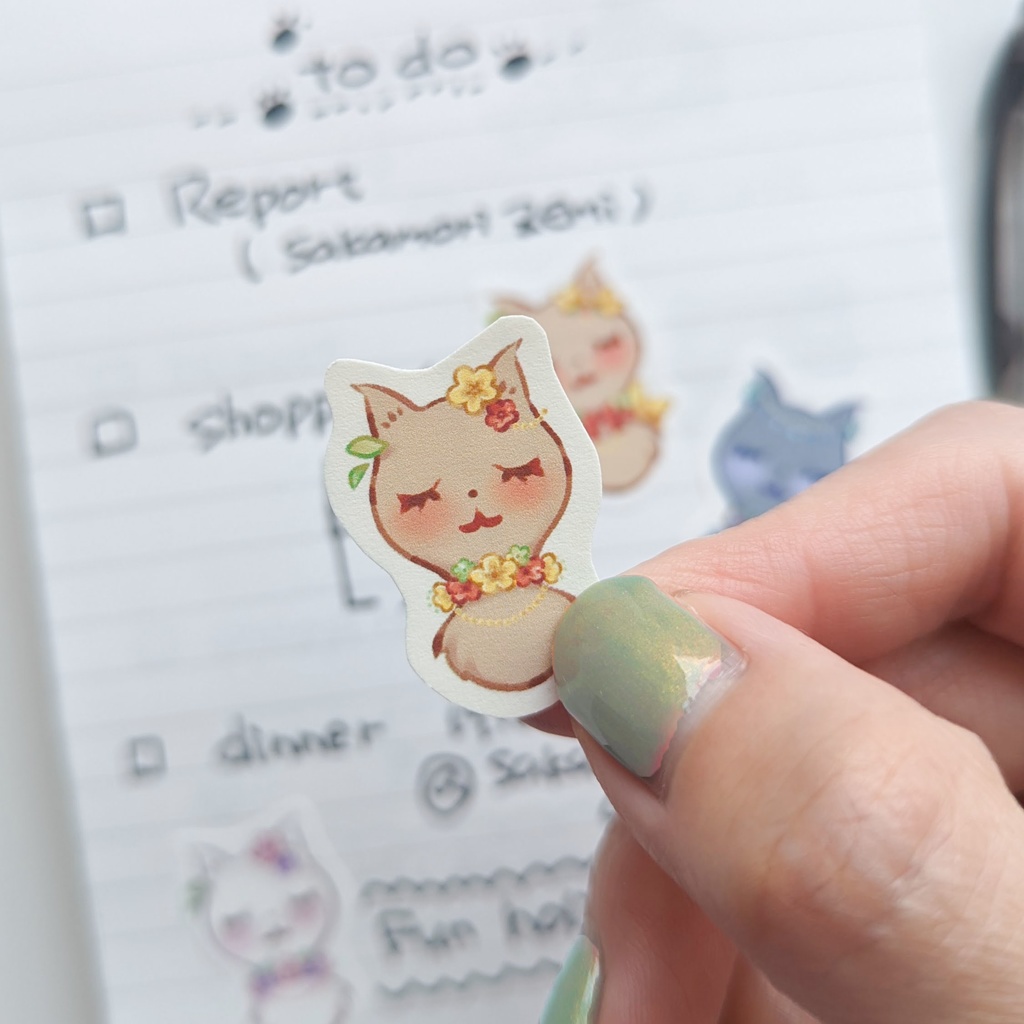 フレークシール「おしゃネコmix」