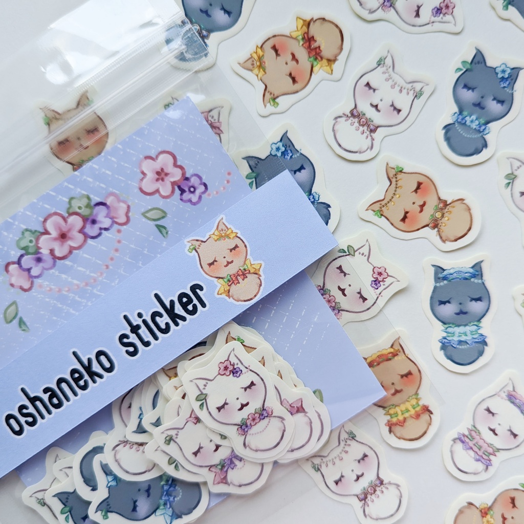 フレークシール「おしゃネコmix」