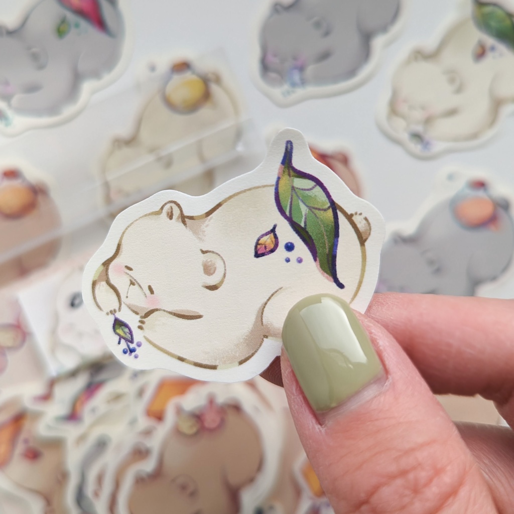 フレークシール「おやすみくまさんmix」