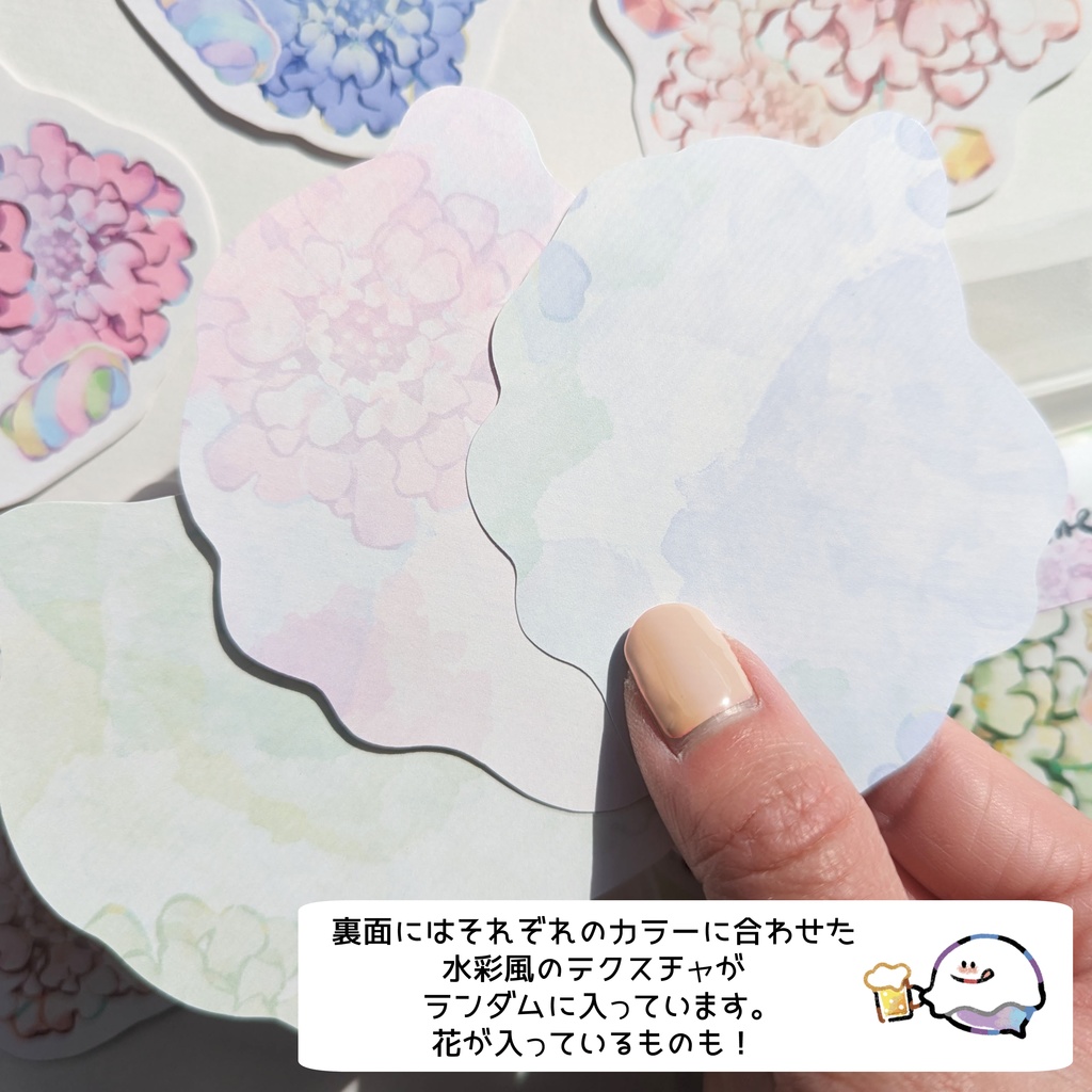 ダイカットメモ「イベリスと砂糖菓子mix」