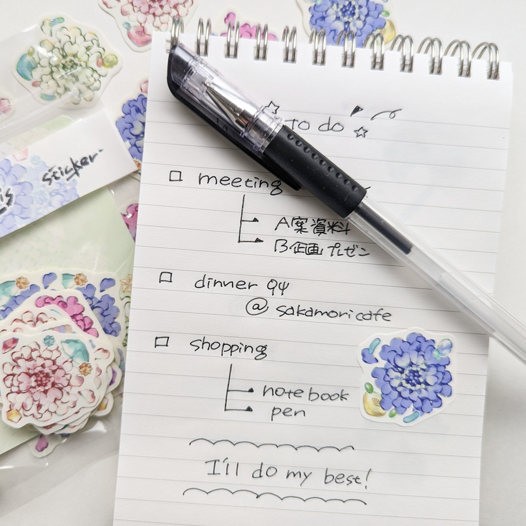 フレークシール「イベリスと砂糖菓子mix」