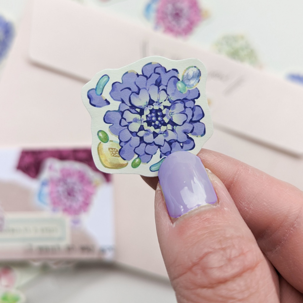 フレークシール「イベリスと砂糖菓子mix」