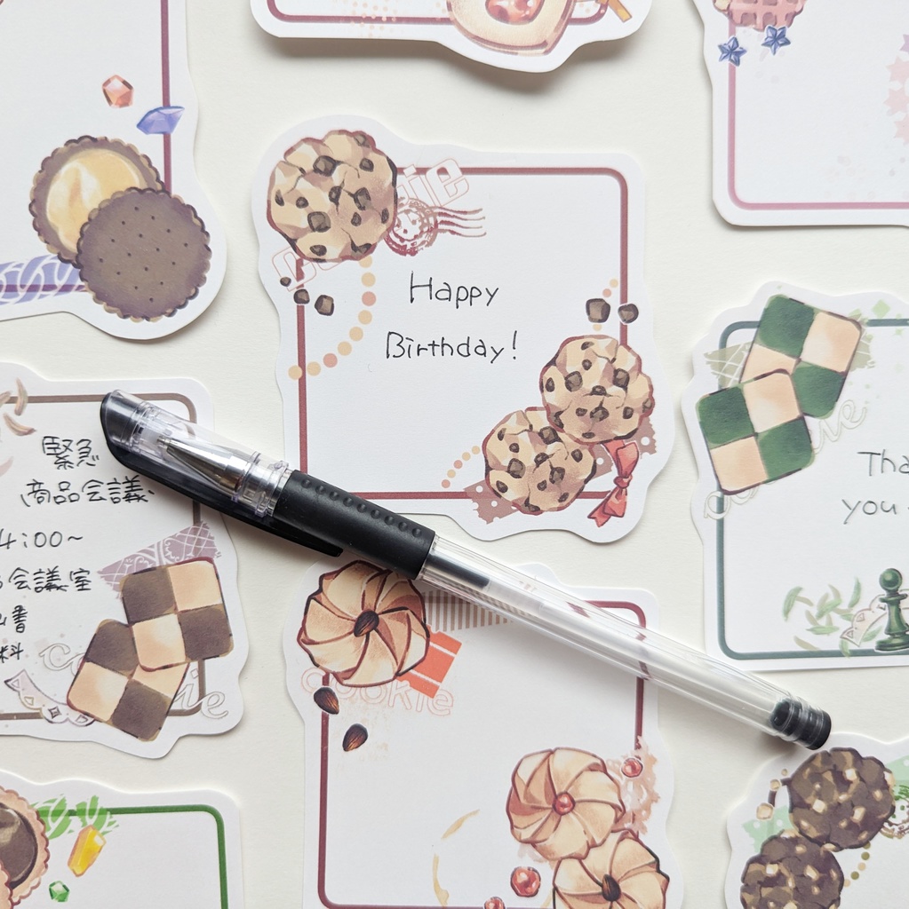 ダイカットメモ「クッキーコラージュmix」