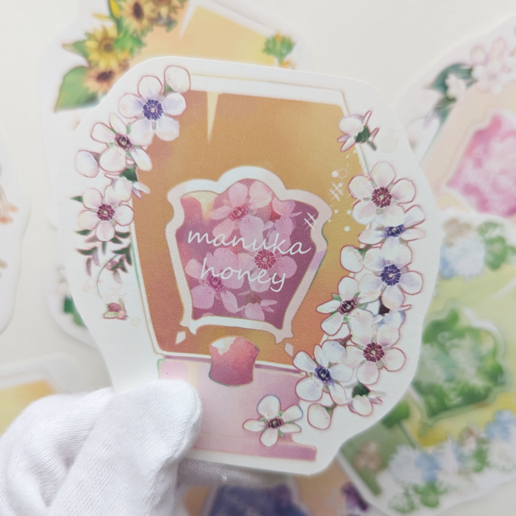 ダイカットメモ「蜂蜜ボトルmix」