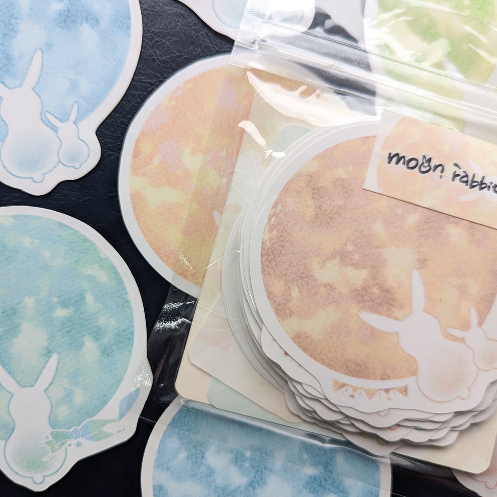 ダイカットメモ「お月見うさぎmix」