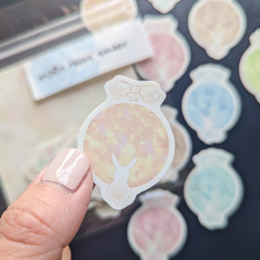 フレークシール「お月見うさぎmix」