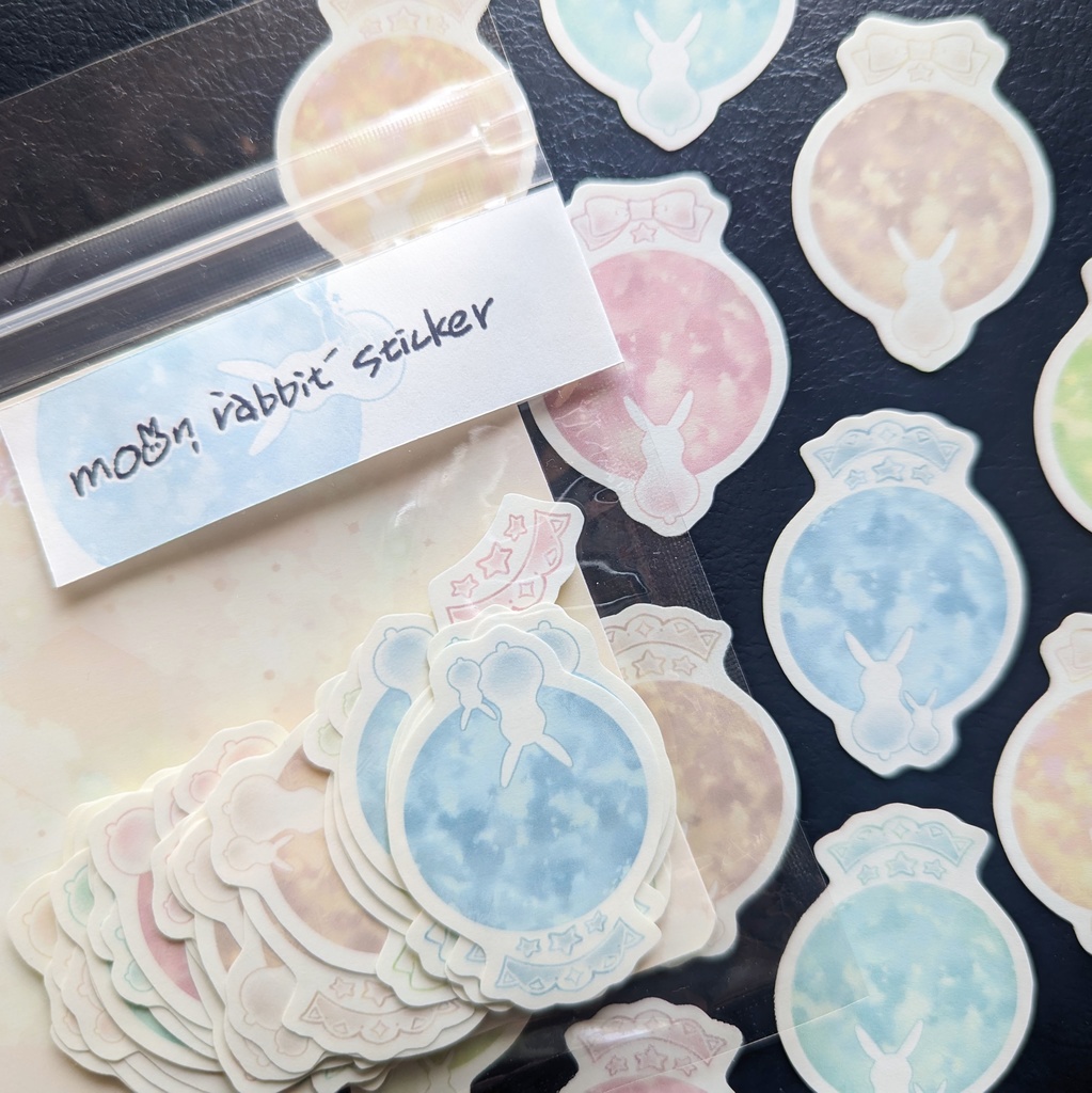 フレークシール「お月見うさぎmix」