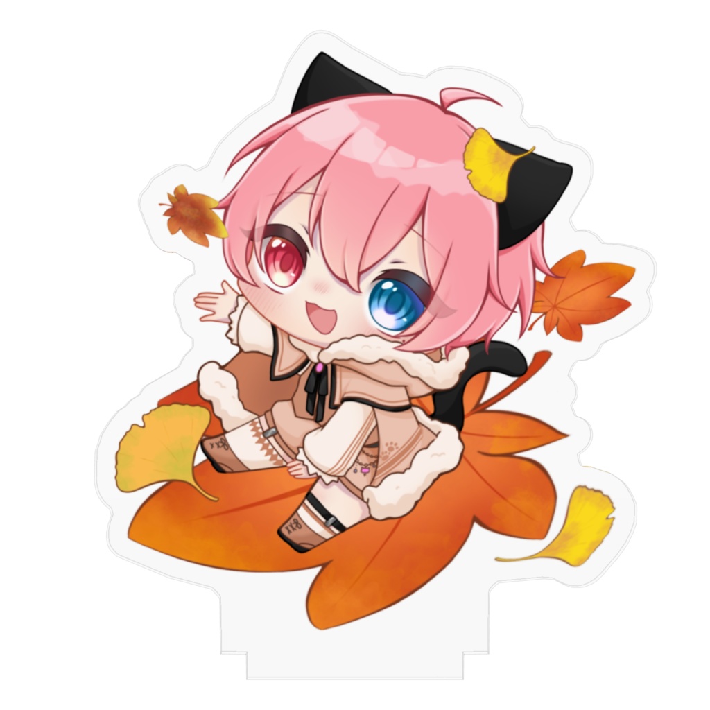 秋にゃんこアクリルフィギュア