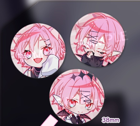 【缶バッジ】誕生日イラスト【3個セット】