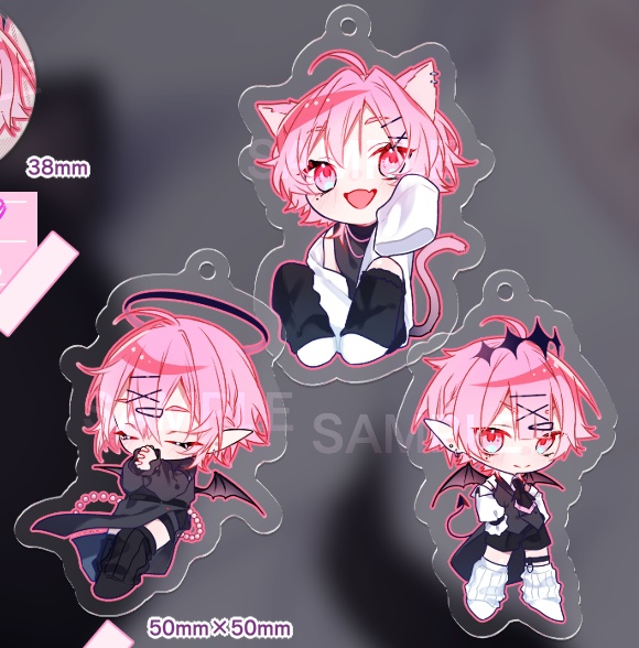 【アクキー】誕生日イラスト【3個セット】