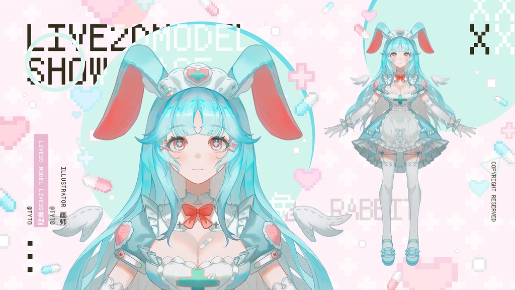 【Live2dモデル】RabbitNurse-Shyra