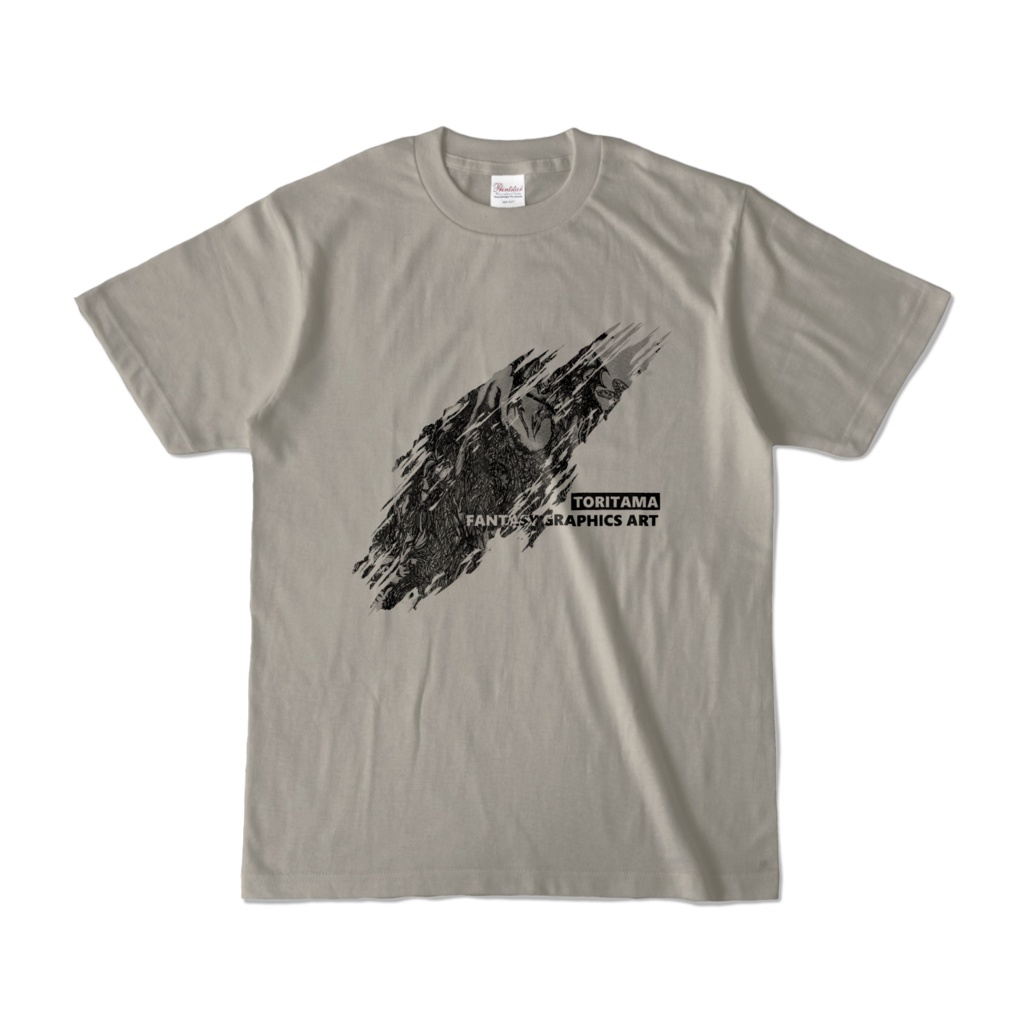 TORITAMA FANTASY ART　Tシャツ　モノクロ2