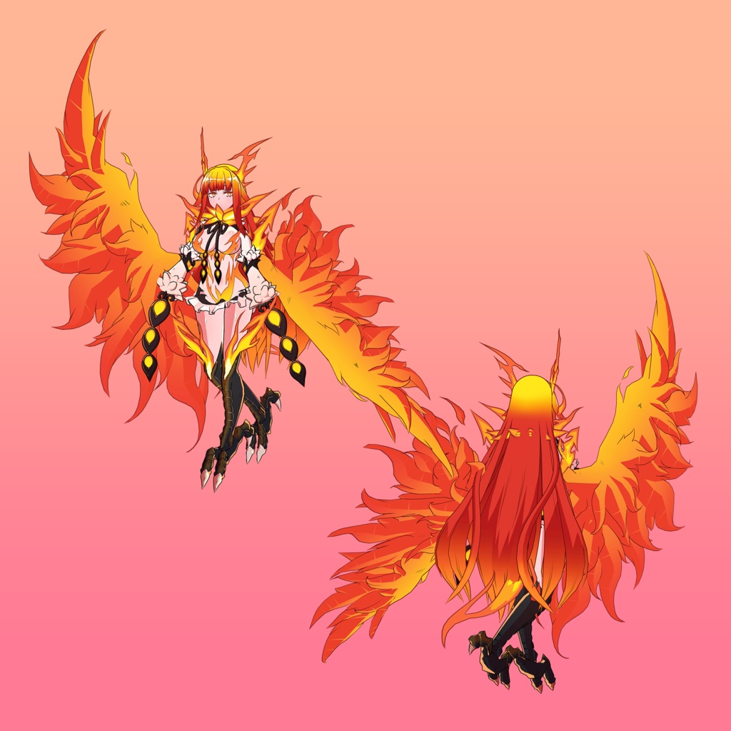 魔物娘図鑑 フェニックス【公認二次創作VRChat用モデル】