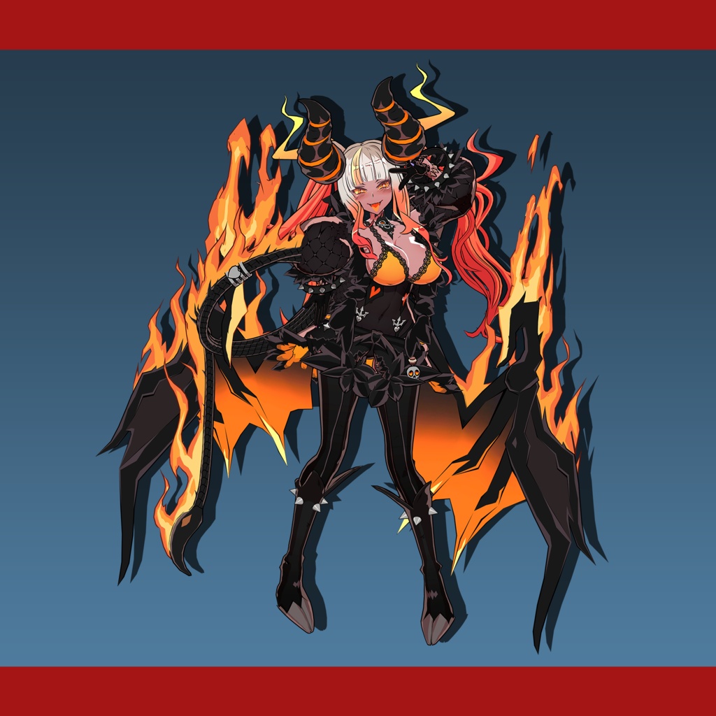 【セール中!】魔物娘図鑑 バルログ【公認二次創作VRChat用モデル】【もちふぃった~対応】