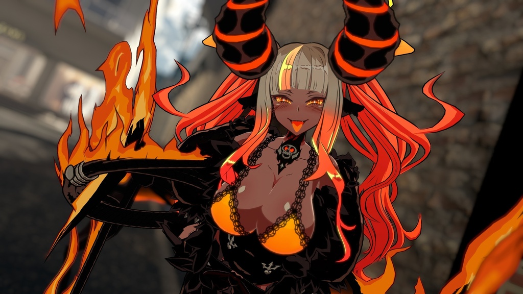 【セール中!】魔物娘図鑑 バルログ【公認二次創作VRChat用モデル】【もちふぃった~対応】
