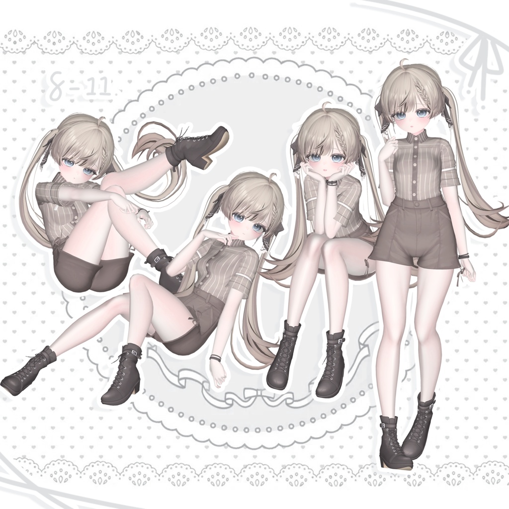 ☁️Meoow! pose Set 5 ポーズ 20個☁️