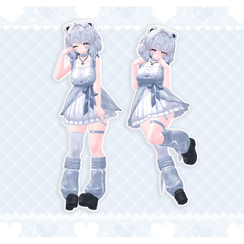 【無料/Free】くまりちゃん対応ポーズ