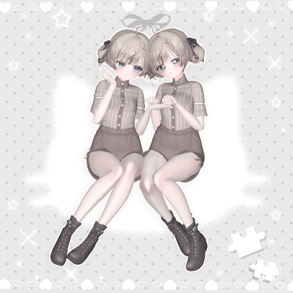 🤍 Meoow! pose Set 【二人ポーズ 2 】 20個 ☁️