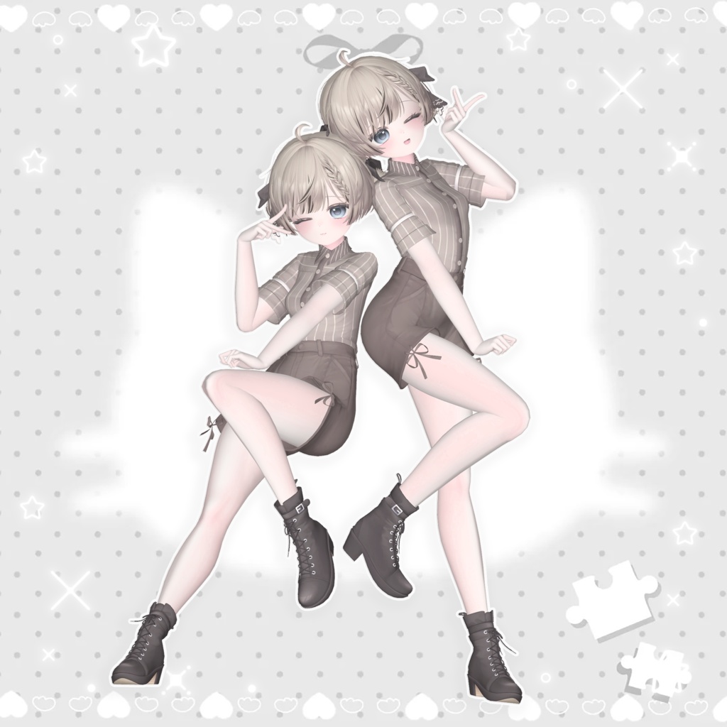 🤍 Meoow! pose Set 【二人ポーズ 2 】 20個 ☁️